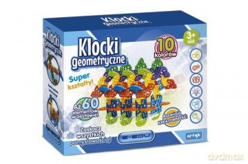 Zestaw kreatywny Klocki geometryczne E-Edu 60 el. 128714 [KLOCKI]