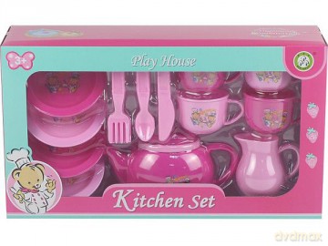 Zestaw kuchenny różowe naczynia 524408