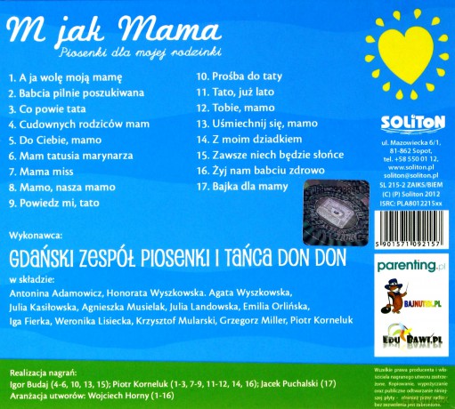 M jak Mama - Piosenki dla mam i dla dzieci (digipack) [CD]