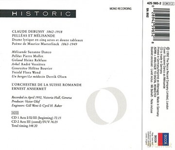 Ansermet: Debussy:Pelleas Et Mealisande [2CD]