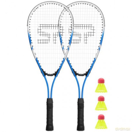 Zestaw rakiety szybki badminton BUGY niebiesko-biały 928367