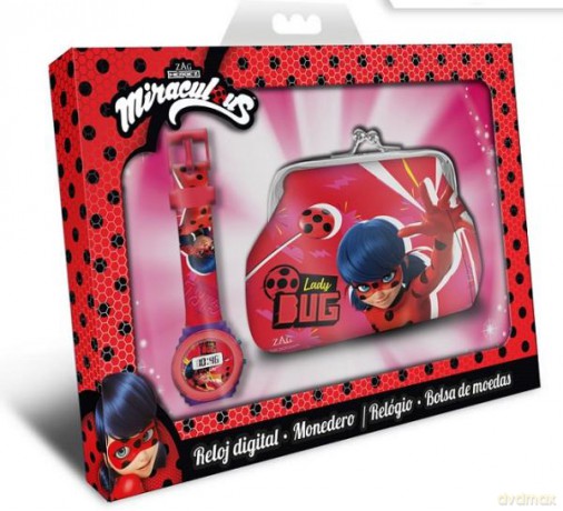 Zestaw zegarek z portmonetką w pudełku Ladybug LB17246 Kids Euroswan
