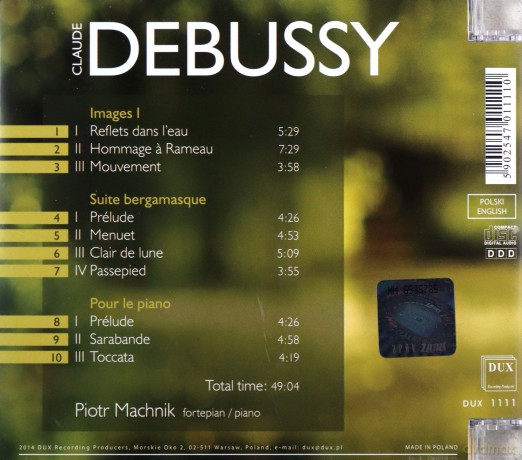 Piotr Machnik: Debussy [CD]