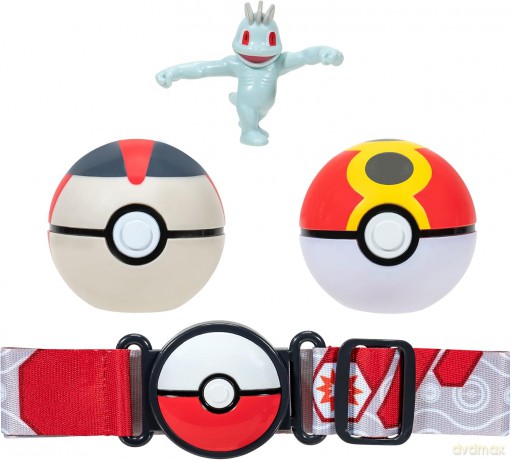 Pokemon - Clip 'N' Go Poke Ball Belt Set (Repeat Ball, Timer Ball, and Machop) W10
