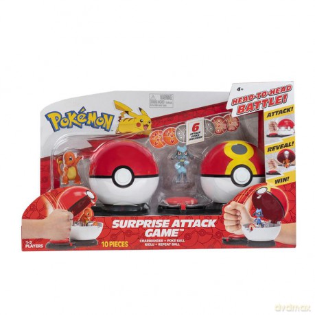 Pokemon - Pokémon Surprise Attack Game W1 - Charmander #1 w/ Poke Ball vs. Riolu w/ Repeat Ball