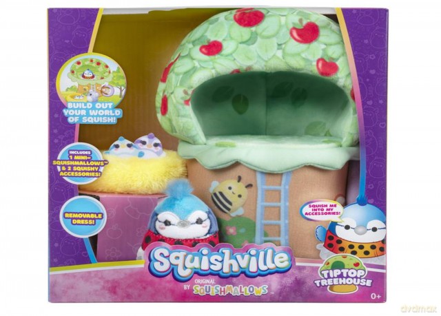 SQUISHMALLOWS - Medium Soft Playset (Squishville Treehouse Deluxe Play Scene)