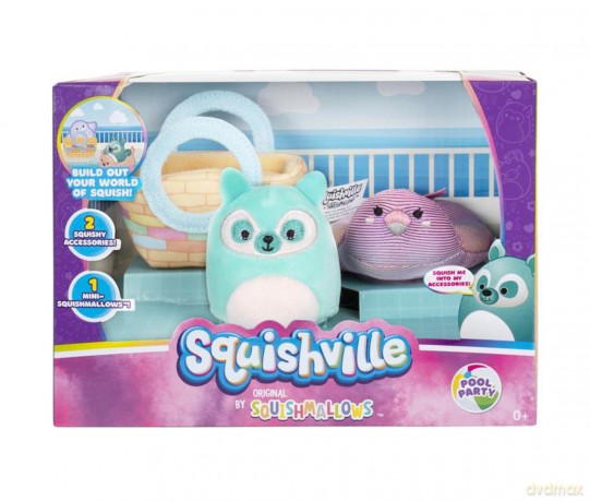 SQUISHMALLOWS - Mini Plush (Squishville Accessory Set) (Pool Party)