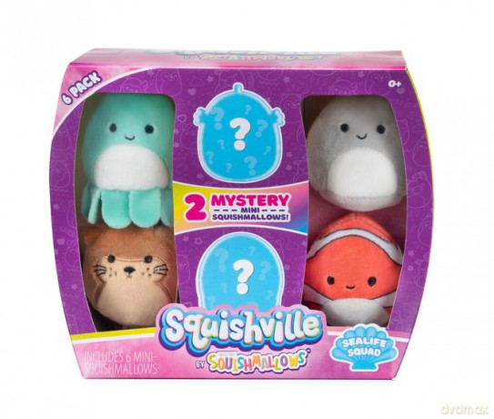 SQUISHMALLOWS - Mini Plush (Squishville Mini Squishmallow 6 Pack)(Sealife Squad)