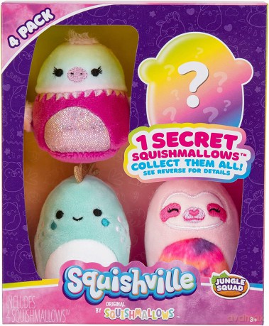 SQUISHMALLOWS - Plush (Squishville 4 Pack) (Jungle Squad)
