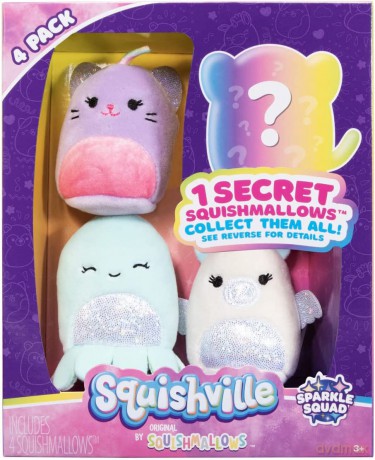 SQUISHMALLOWS - Plush (Squishville 4 Pack) (Sparkle Squad)