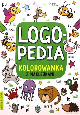 KOLOROWANKI NAKLEJANKI LOGOPEDYCZNE 4 [KSIĄŻKA]