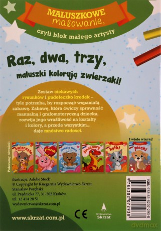 Maluszkowe malowanie. Zwierzaki - Skrzat Wydawnictwo [KSIĄŻKA]
