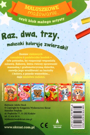 Maluszkowe malowanie. Zwierzaki - Skrzat Wydawnictwo [KSIĄŻKA]