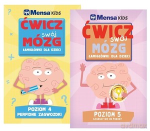 Pakiet: Mensa Kids Ćwicz swój mózg. Łamigłówki dla dzieci. Poziom 4-5 [KSIĄŻKA]