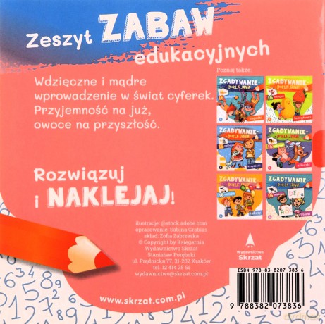 Zgadywanie-doklejanie. Cyferki - Sabina Grabias [KSIĄŻKA]