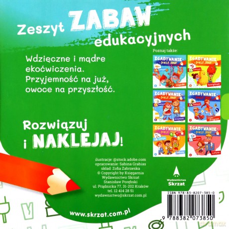 Zgadywanie-doklejanie. Segregacja śmieci - Sabina Grabias [KSIĄŻKA]