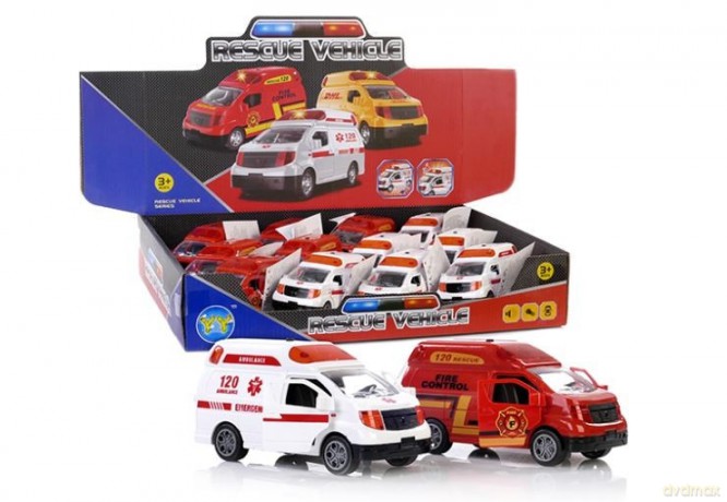 Auto Pogotowie i Straż mix display 12 sztuk