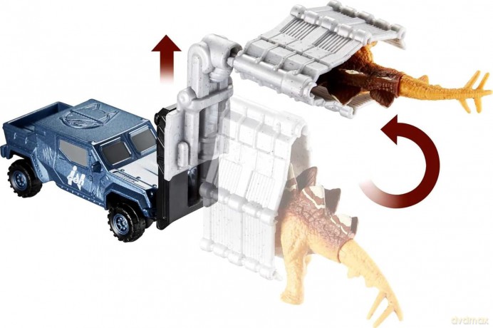 Pojazd Matchbox Jurassic World Transporter Dinozaurów Stegosaurus Claw Carrier