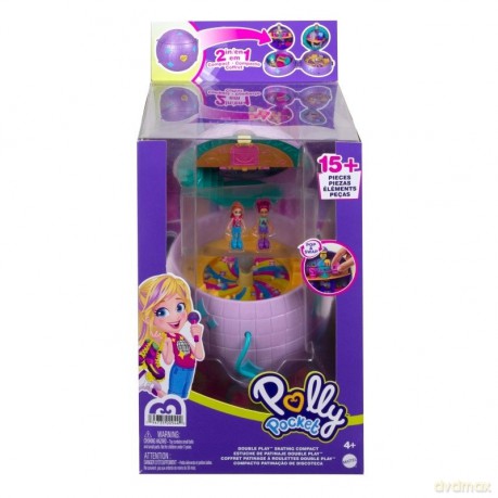 Polly Pocket Podwójna zabawa Wrotkarska impreza Zestaw kompaktowy [FIGURKA]