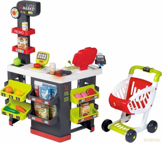 Supermarket z wózkiem