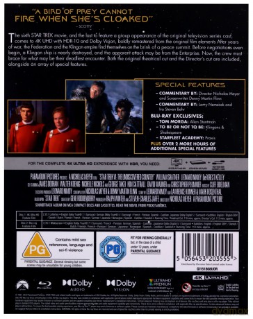Star Trek VI: The Undiscovered Country (Star Trek VI: Wojna o pokój) [Blu-Ray 4K]+[Blu-Ray]