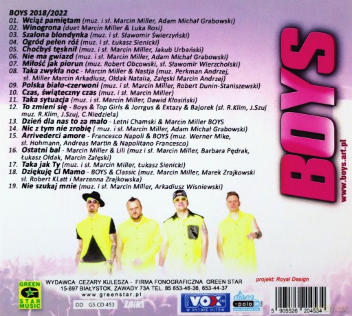 Boys: 18-22 [CD]