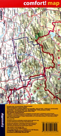 Beskid Ślaski i Mały Mapa panoramiczna laminowana 1:52 500