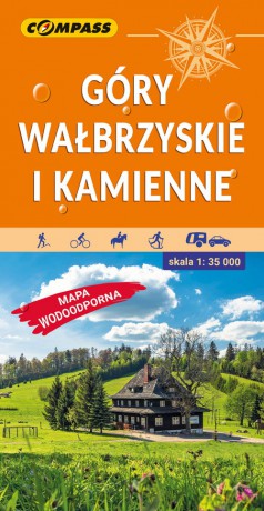 Góry Wałbrzyskie i Kamienne Mapa laminowana