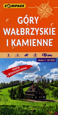 Góry Wałbrzyskie i Kamienne Mapa laminowana