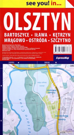 Olsztyn, Bartoszyce, Iława, Kętrzyn, Mrągowo, Ostróda, Szczytno papierowy plan miasta 1:15 000