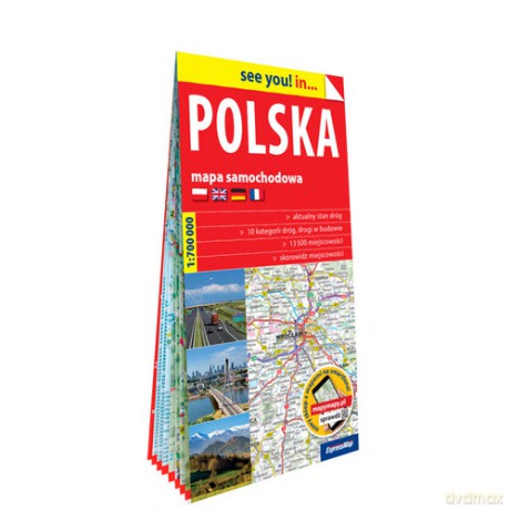 Polska mapa samochodowa 1:700 000