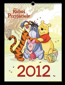 Kalendarz ścienny: Kubuś Puchatek i przyjaciele + naklejki (Kubuś Puchatek) (Disney) [KSIĄŻKA]