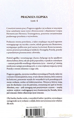 Pragnoza egipska (Tom 4) Rozekrius Pers - Rijckenborgh Jan van [KSIĄŻKA]