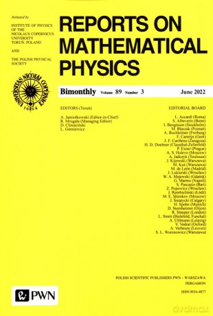 Reports on Mathematical Physics 89/3 2022 Kraj [KSIĄŻKA]