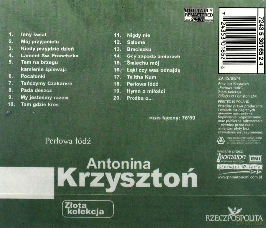Antonina Krzysztoń: Złota Kolekcja (Perłowa łodź) [CD]