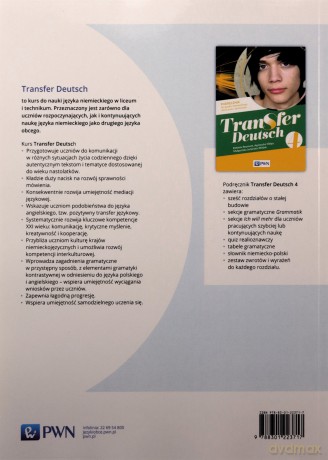 Transfer Deutsch 4 Język niemiecki Podręcznik - Reymont Elżbieta, Sibiga Agnieszka, Jezierska-Wiejak Małgorzata [KSIĄŻKA]