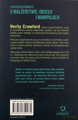 Verity. Coraz większy mrok - Colleen Hoover [KSIĄŻKA]