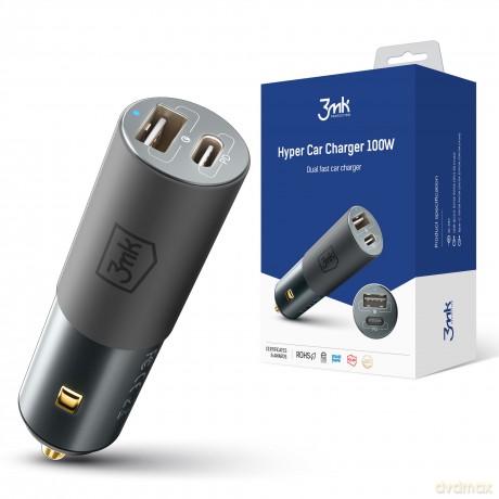 Szybka ładowarka samochodowa 3mk Hyper Car Charger 100W