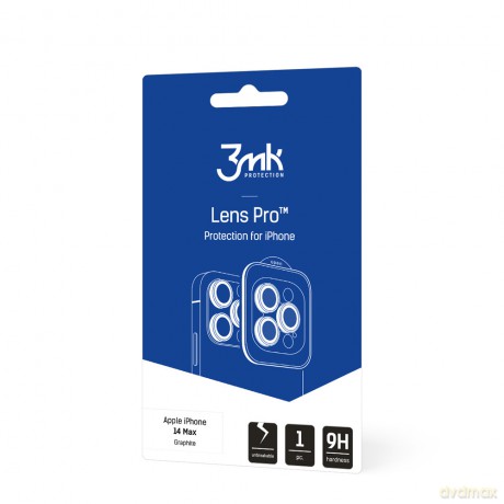 Ochrona na obiektyw aparatu do Apple iPhone 14 Max - 3mk Lens Protection Pro Graphite