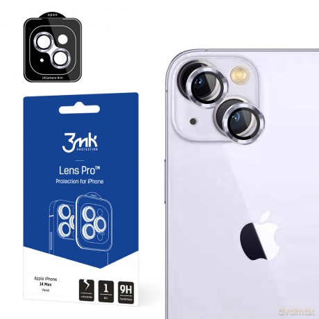 Ochrona na obiektyw aparatu do Apple iPhone 14 Max - 3mk Lens Protection Pro Violet