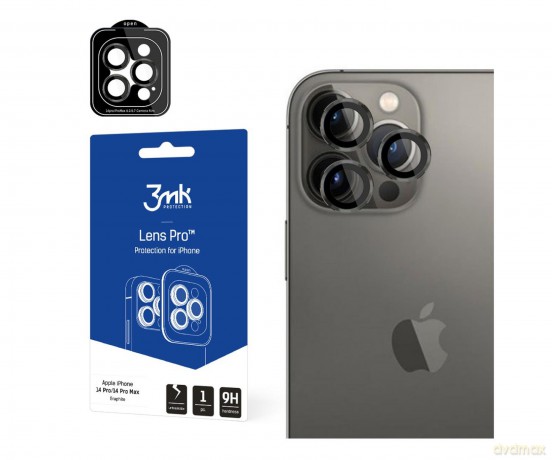 Ochrona na obiektyw aparatu do Apple iPhone 14 Pro/14 Pro Max - 3mk Lens Protection Pro Graphite