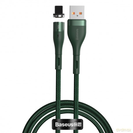 Baseus kabel magnetyczny Zinc USB - Lightning 1,0 m 2,4A zielony
