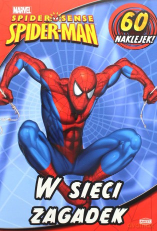 Spider-man. W sieci zagadek + naklejki [KSIĄŻKA]