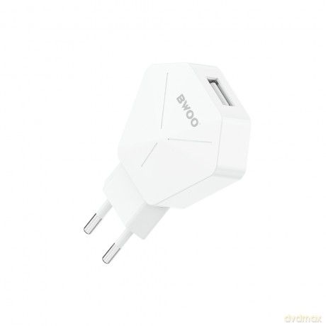BWOO ładowarka sieciowa CDA15 1x USB 2,4A biała