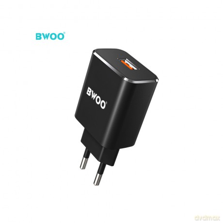 BWOO ładowarka sieciowa CDA48 QC 3.0 1x USB czarna