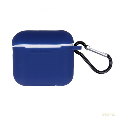 Etui do Airpods 3 granatowe z haczykiem
