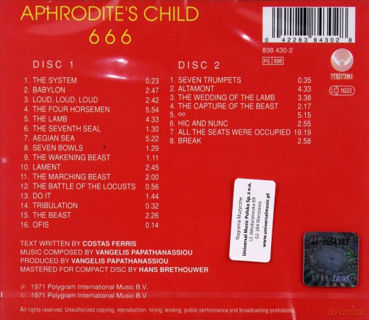 Aphrodite's Child: 666 [2CD]