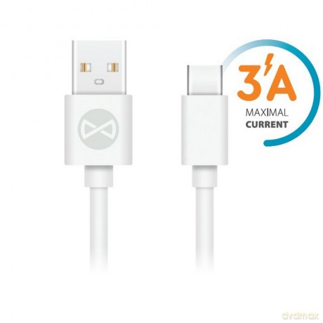 Forever kabel USB - USB-C 1,0 m 3A biały