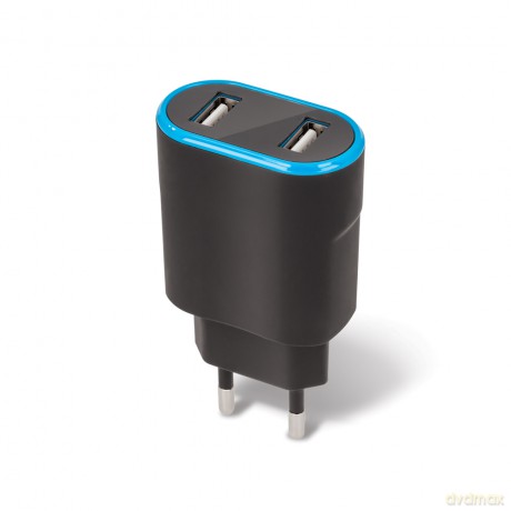 Forever ładowarka sieciowa TC-03 2x USB 2,4A czarna