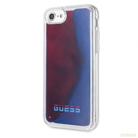Guess iPhone 7/ iPhone 8 GUHCI8GLCRE czerwone hard case California Glow in the Dark
